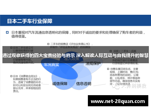 通过观察获得的四大宝贵经验与启示 深入解读人际互动与自我提升的智慧